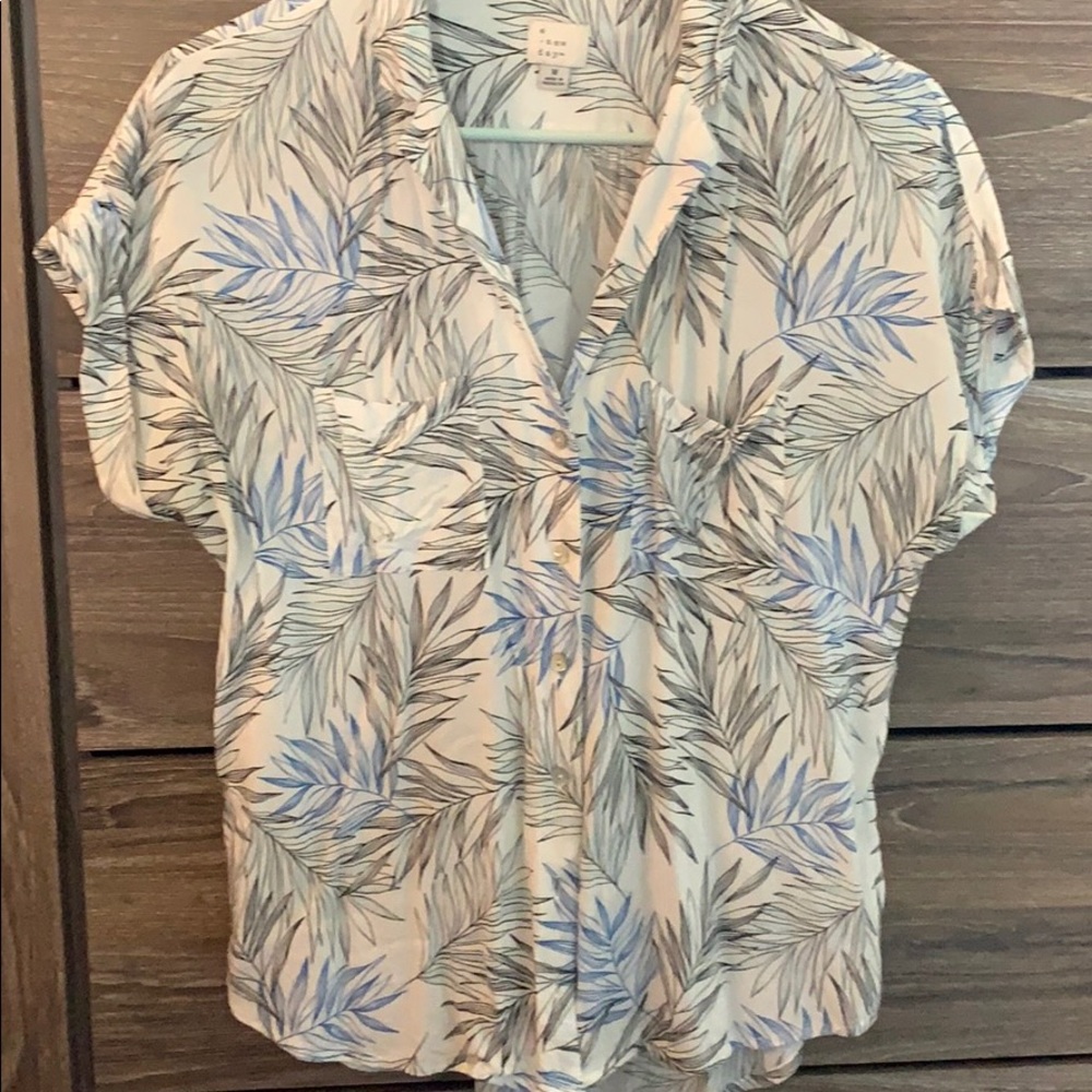 Printed button up shirt